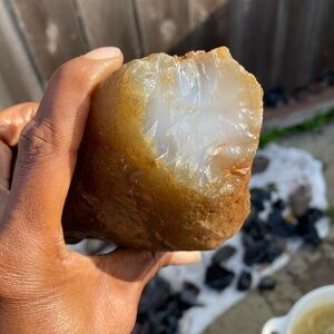 Natural Raw Stone with Translucent Center